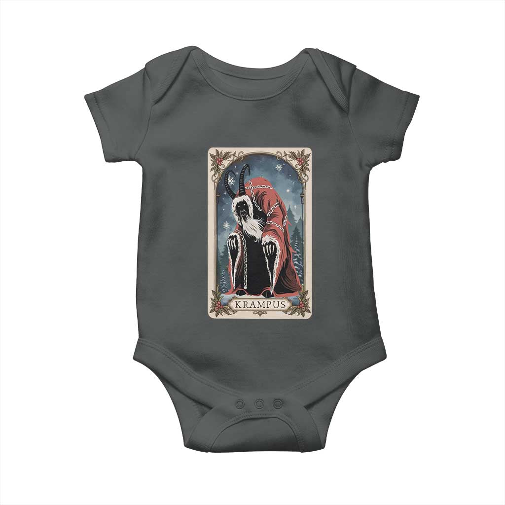 Christmas Krampus Baby Onesie Tarot Card Xmas Horror Ugly Sweater Evil Pajama