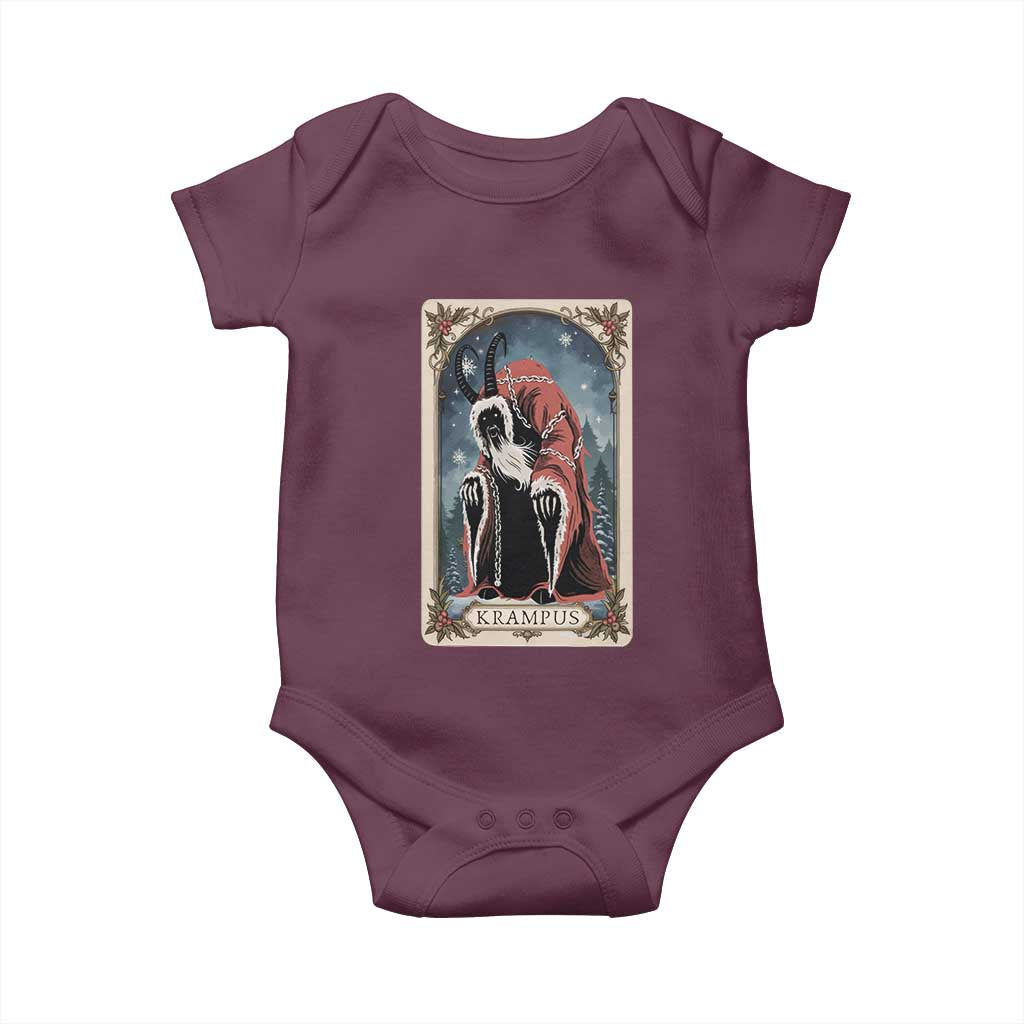 Christmas Krampus Baby Onesie Tarot Card Xmas Horror Ugly Sweater Evil Pajama