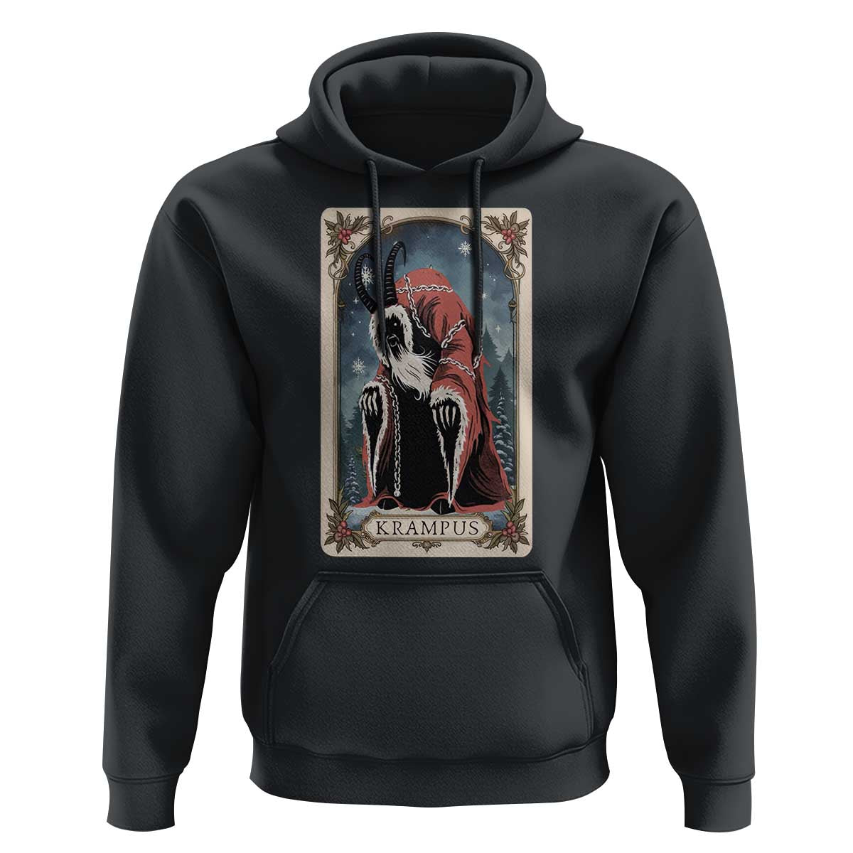 Christmas Krampus Hoodie Tarot Card Xmas Horror Ugly Sweater Evil Pajama