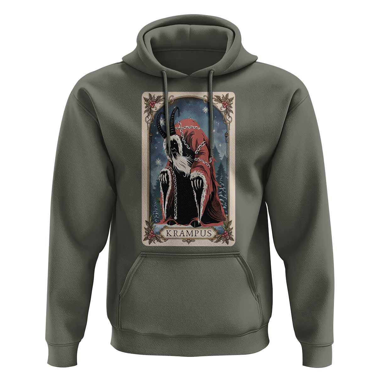 Christmas Krampus Hoodie Tarot Card Xmas Horror Ugly Sweater Evil Pajama