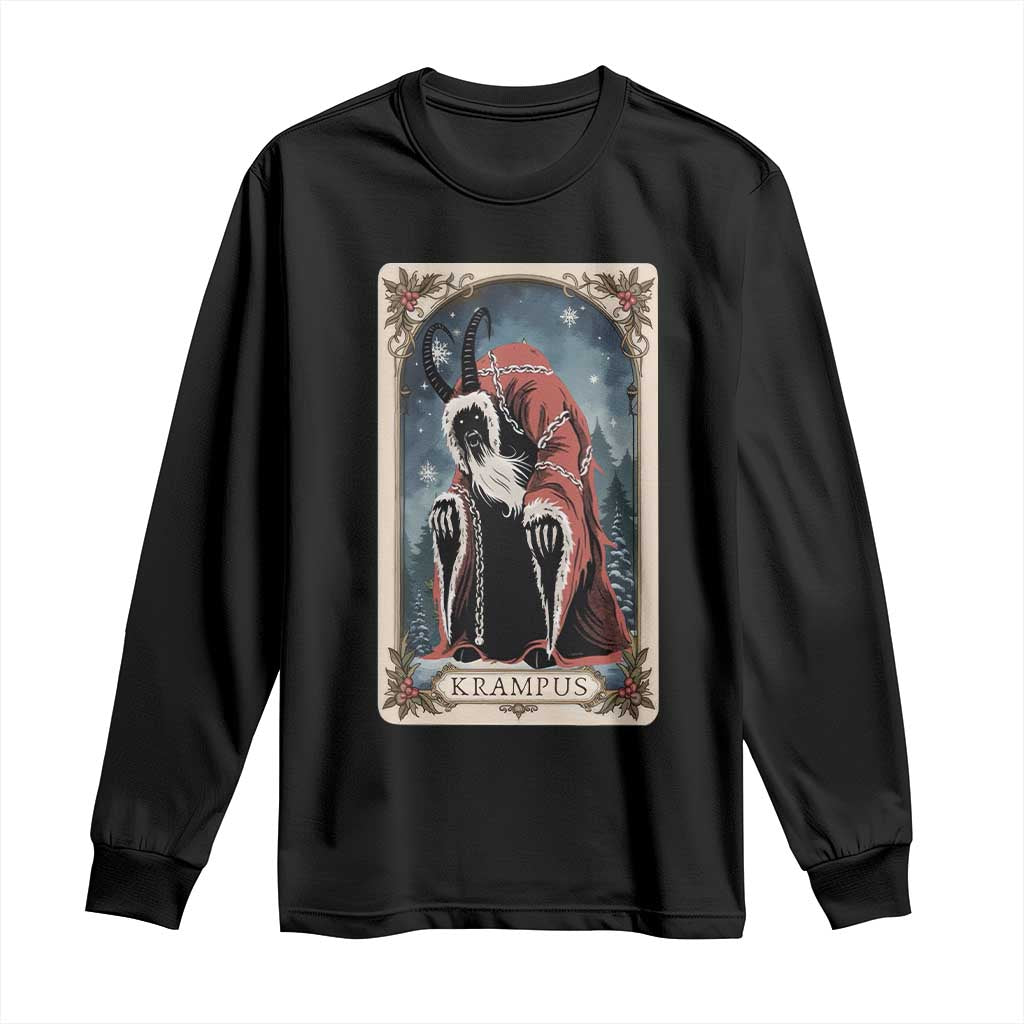 Christmas Krampus Long Sleeve Shirt Tarot Card Xmas Horror Ugly Sweater Evil Pajama