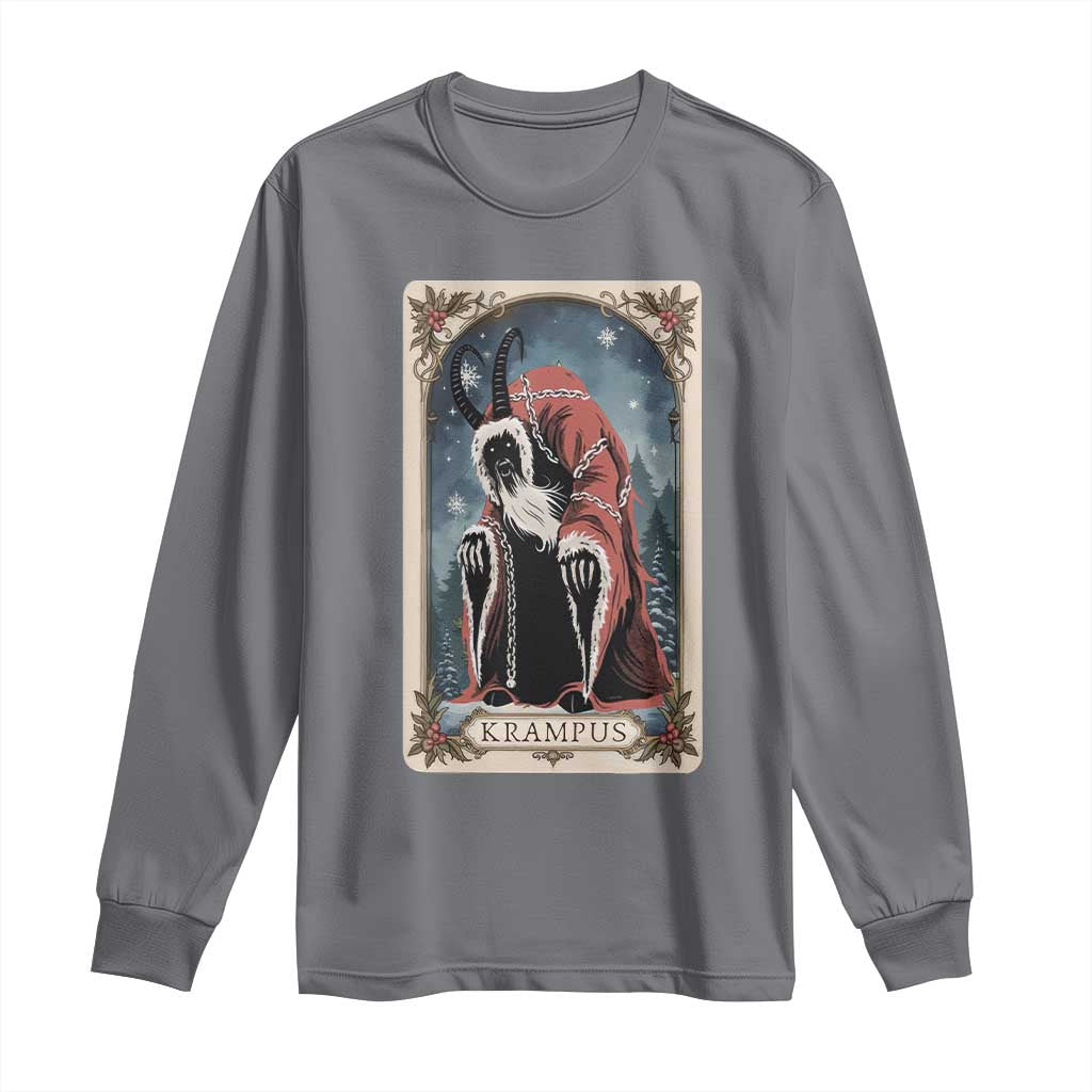 Christmas Krampus Long Sleeve Shirt Tarot Card Xmas Horror Ugly Sweater Evil Pajama