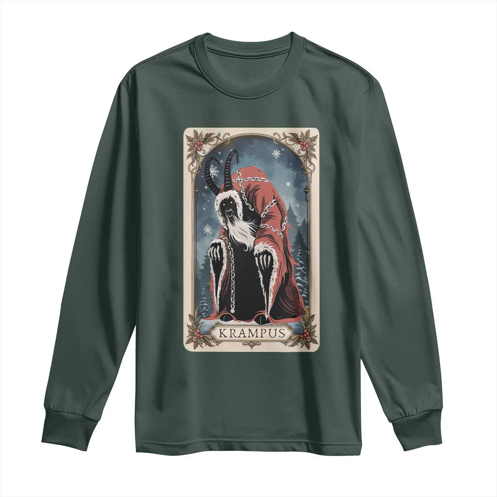 Christmas Krampus Long Sleeve Shirt Tarot Card Xmas Horror Ugly Sweater Evil Pajama