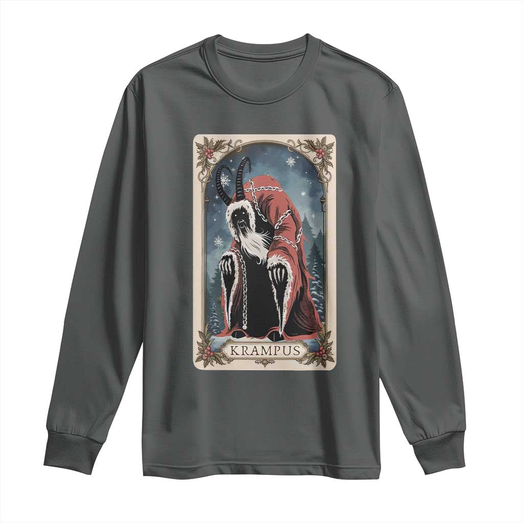 Christmas Krampus Long Sleeve Shirt Tarot Card Xmas Horror Ugly Sweater Evil Pajama