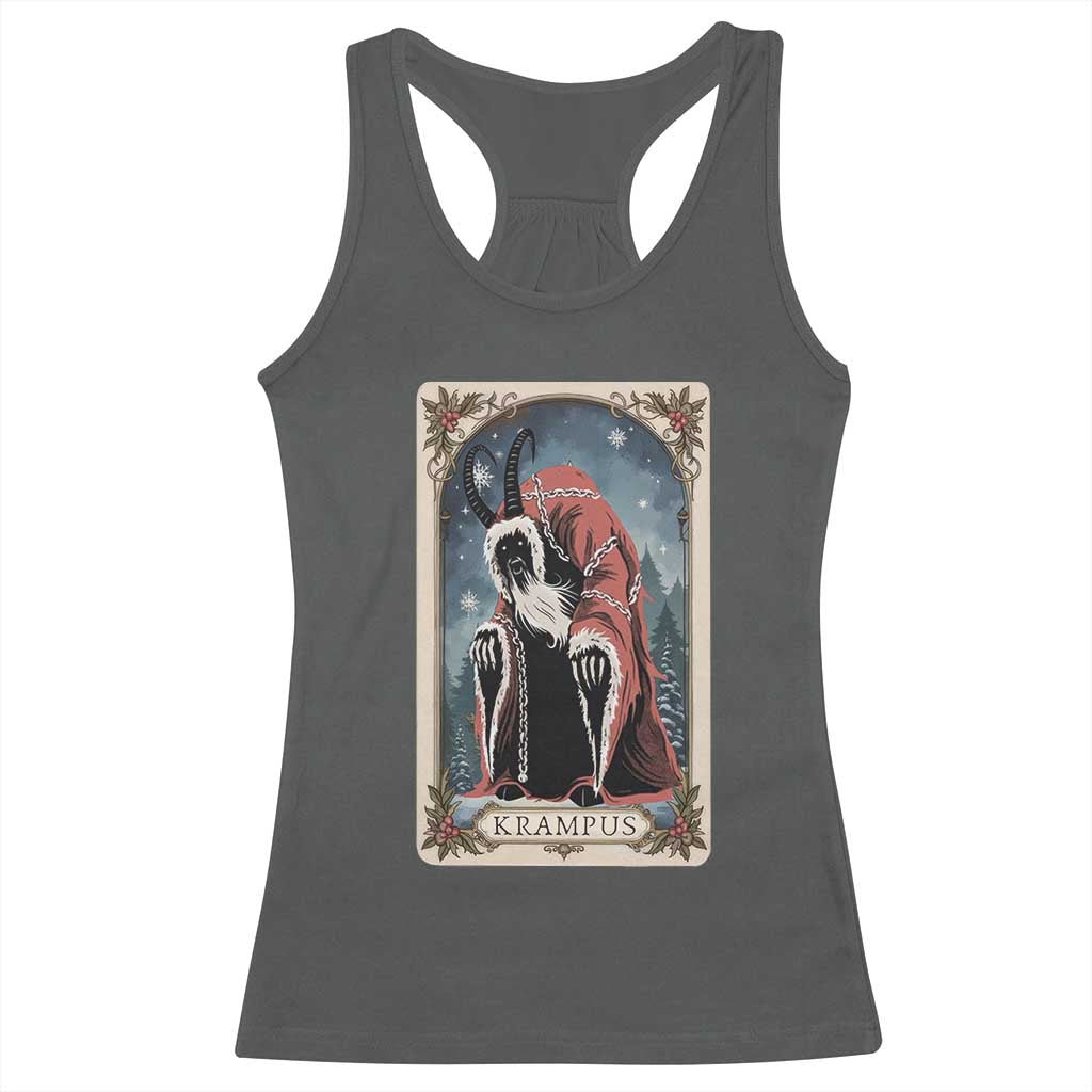 Christmas Krampus Racerback Tank Top Tarot Card Xmas Horror Ugly Sweater Evil Pajama