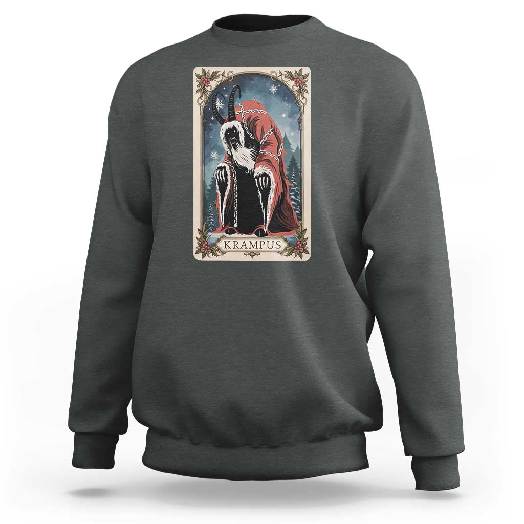 Christmas Krampus Sweatshirt Tarot Card Xmas Horror Ugly Sweater Evil Pajama - Wonder Print Shop