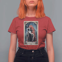 Christmas Krampus T Shirt For Women Tarot Card Xmas Horror Ugly Sweater Evil Pajama - Wonder Print Shop