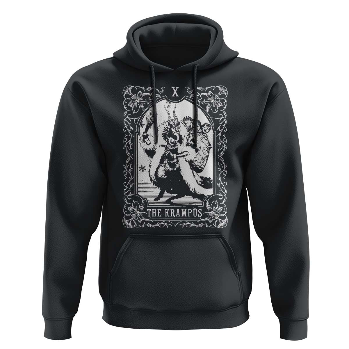 Christmas Krampus Hoodie The Krampus Tarot Card Goth Xmas