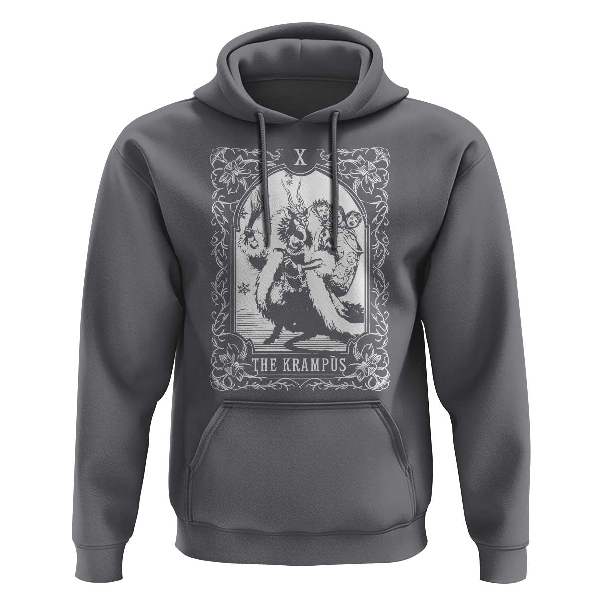 Christmas Krampus Hoodie The Krampus Tarot Card Goth Xmas