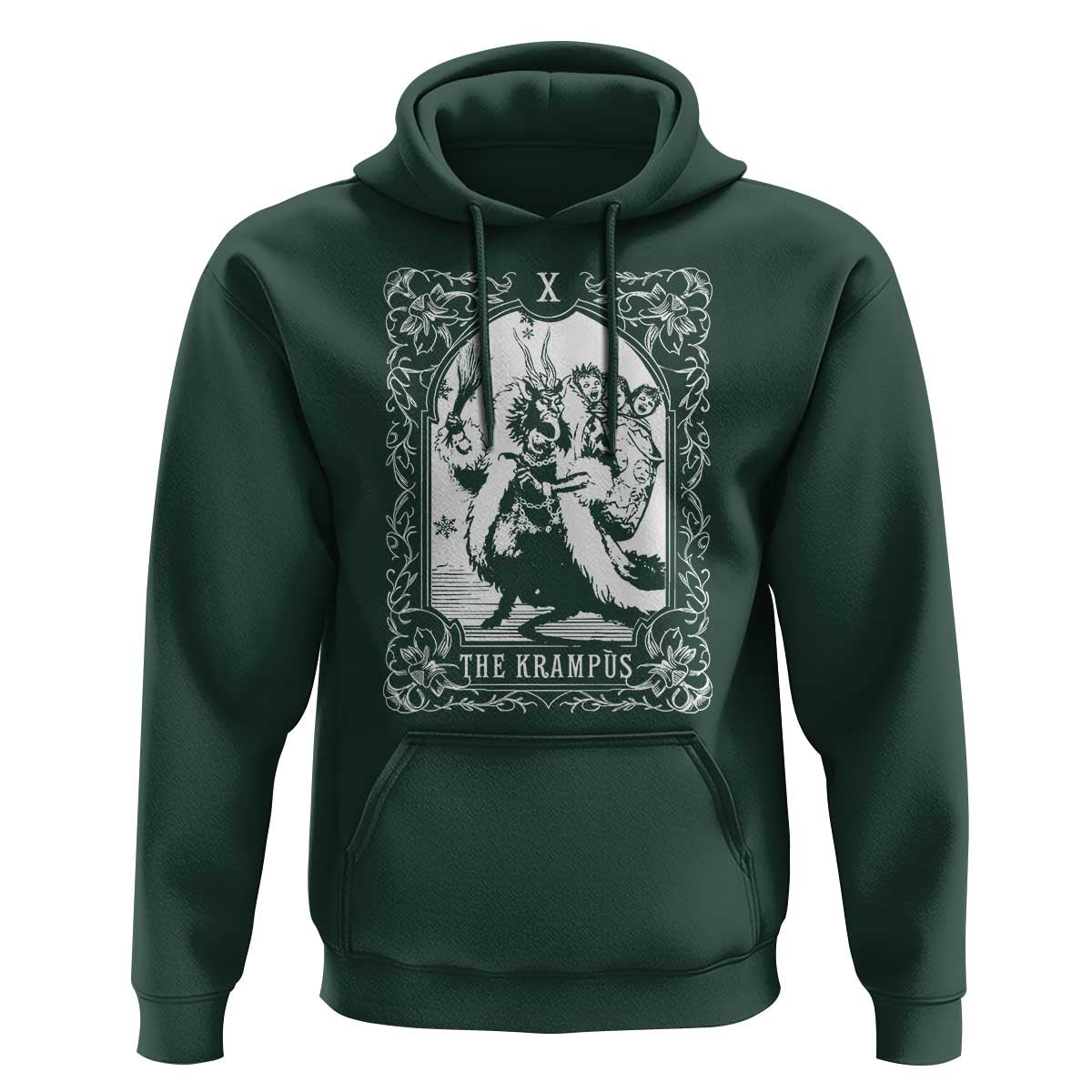 Christmas Krampus Hoodie The Krampus Tarot Card Goth Xmas