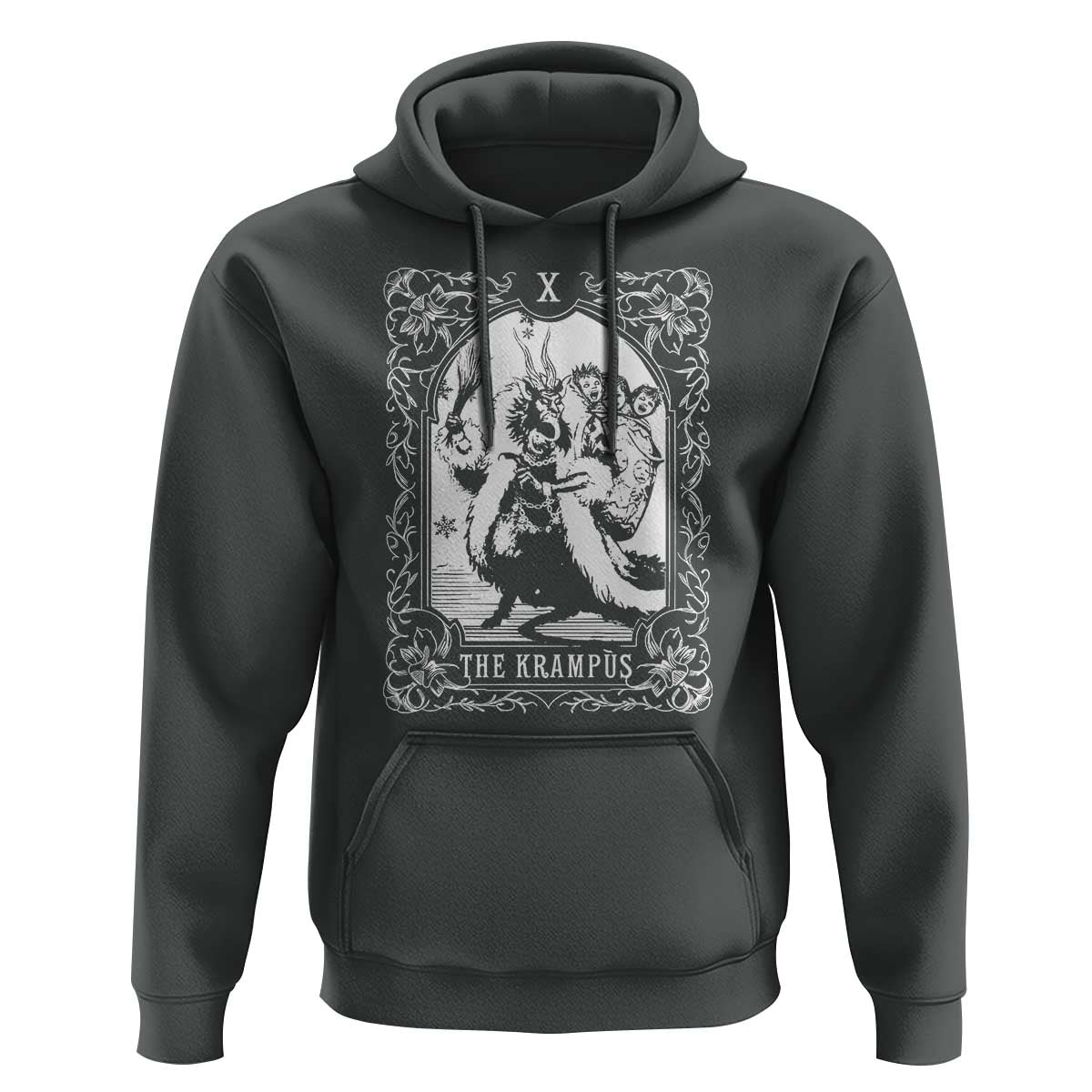 Christmas Krampus Hoodie The Krampus Tarot Card Goth Xmas