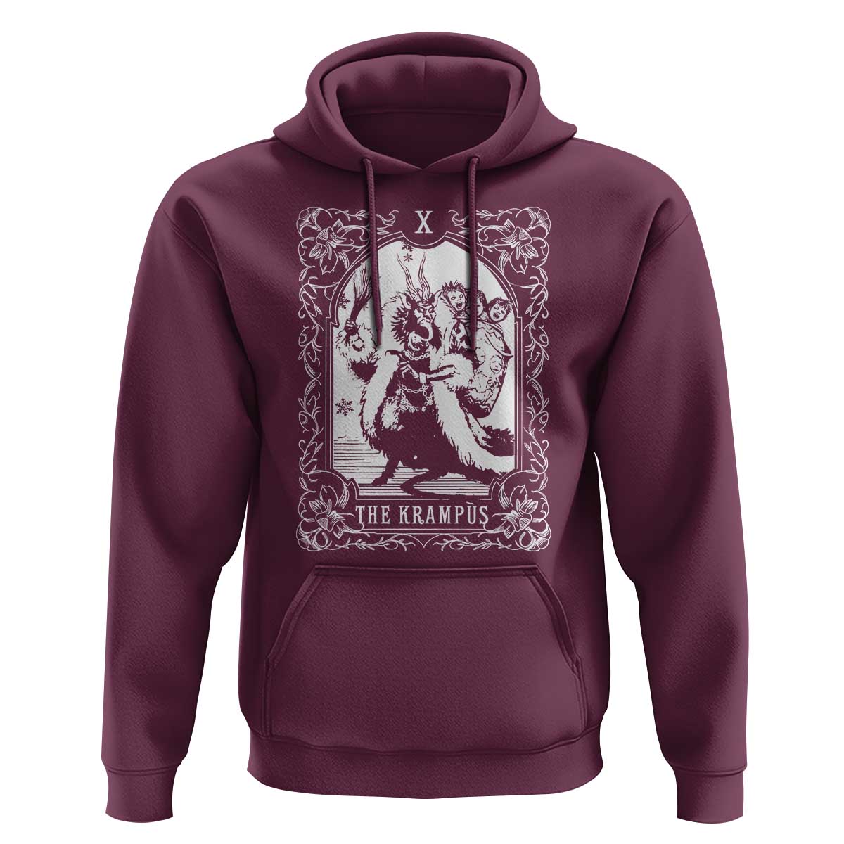 Christmas Krampus Hoodie The Krampus Tarot Card Goth Xmas