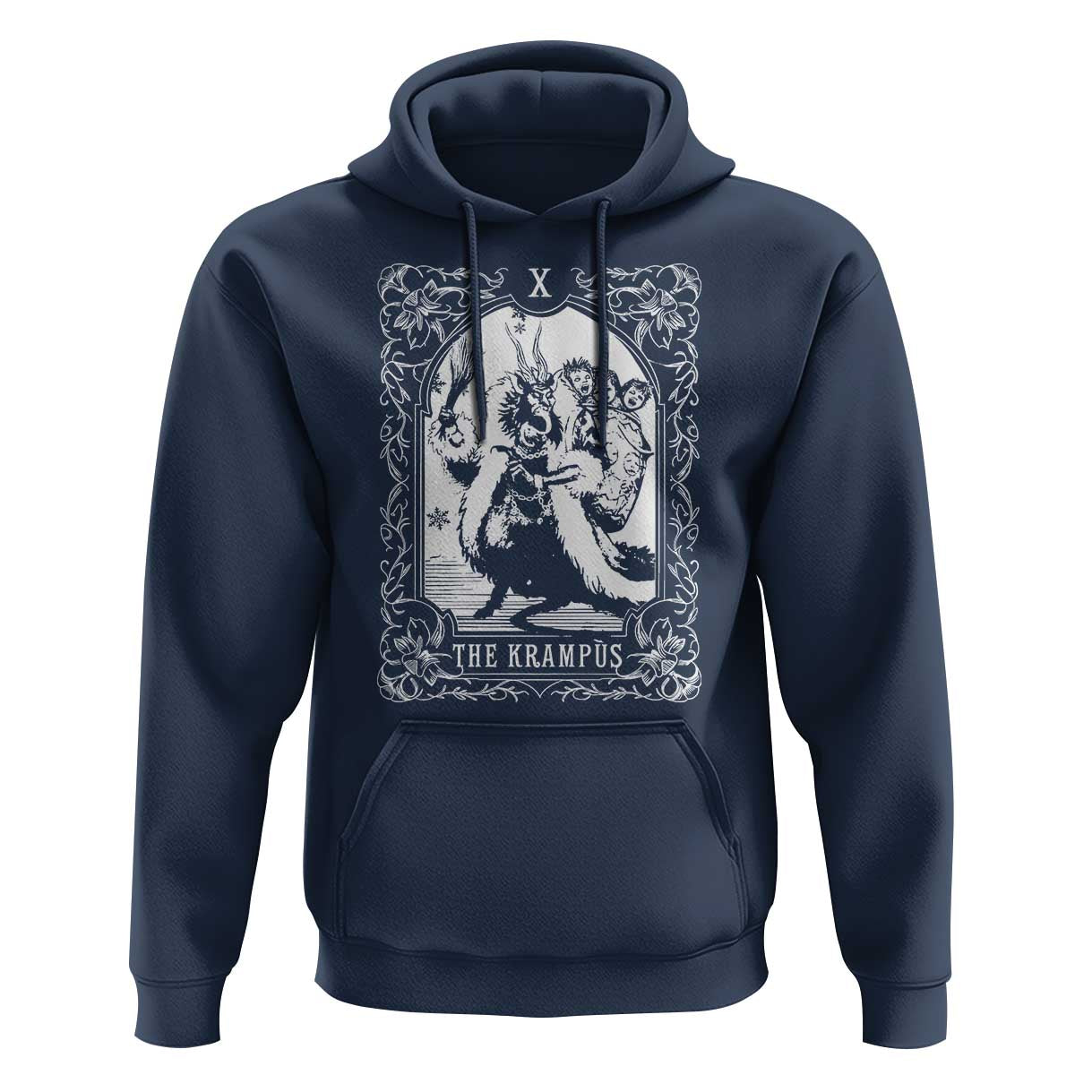 Christmas Krampus Hoodie The Krampus Tarot Card Goth Xmas