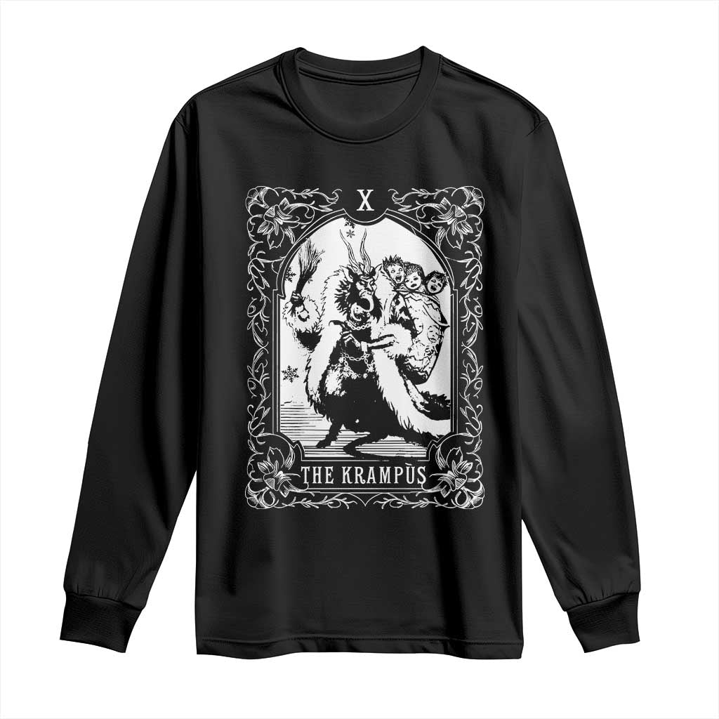 Christmas Krampus Long Sleeve Shirt The Krampus Tarot Card Goth Xmas