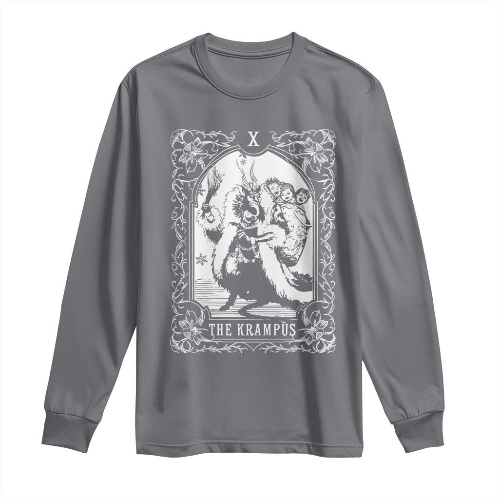 Christmas Krampus Long Sleeve Shirt The Krampus Tarot Card Goth Xmas
