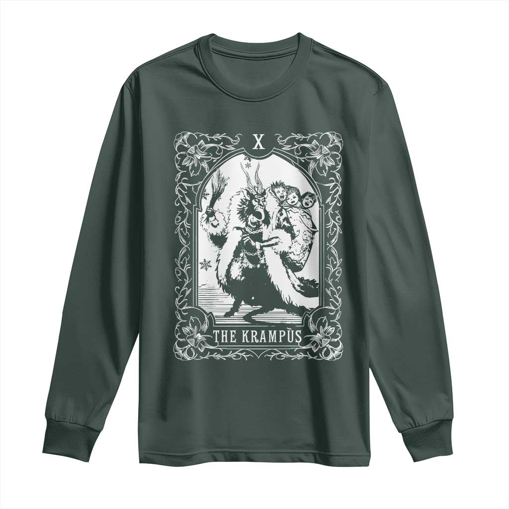 Christmas Krampus Long Sleeve Shirt The Krampus Tarot Card Goth Xmas