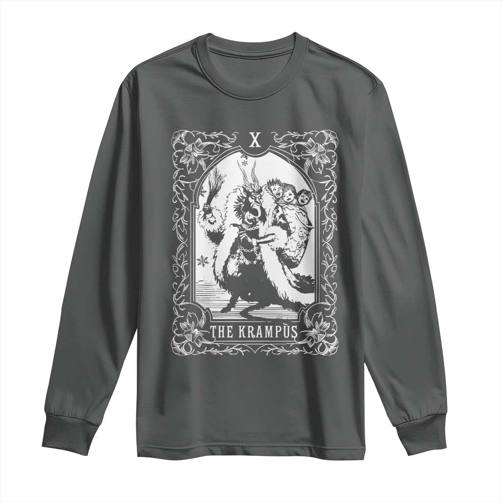 Christmas Krampus Long Sleeve Shirt The Krampus Tarot Card Goth Xmas