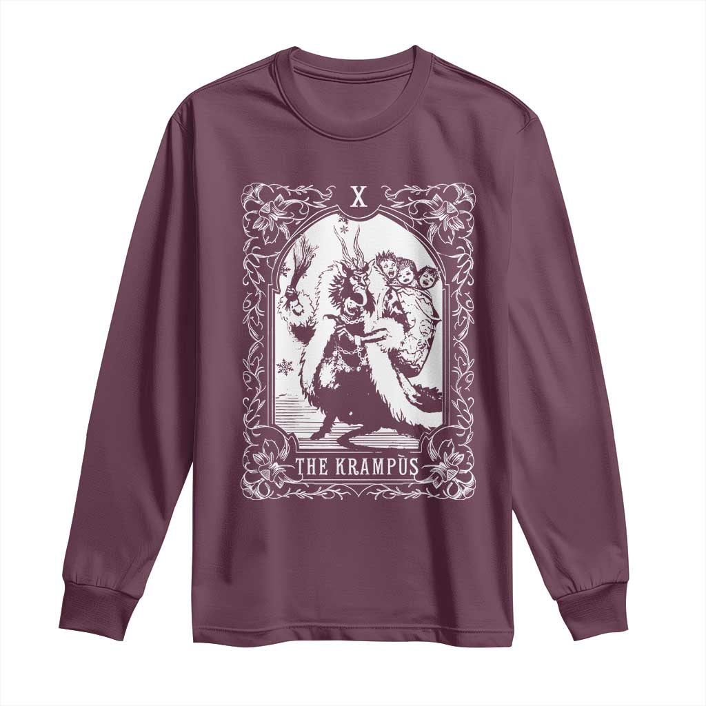 Christmas Krampus Long Sleeve Shirt The Krampus Tarot Card Goth Xmas
