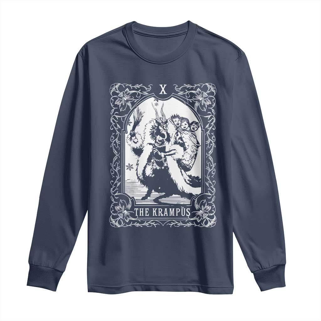 Christmas Krampus Long Sleeve Shirt The Krampus Tarot Card Goth Xmas