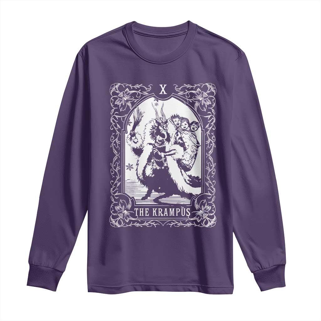 Christmas Krampus Long Sleeve Shirt The Krampus Tarot Card Goth Xmas
