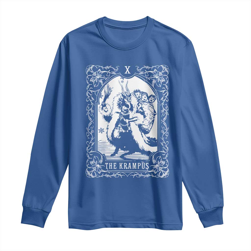 Christmas Krampus Long Sleeve Shirt The Krampus Tarot Card Goth Xmas