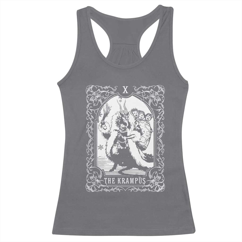 Christmas Krampus Racerback Tank Top The Krampus Tarot Card Goth Xmas
