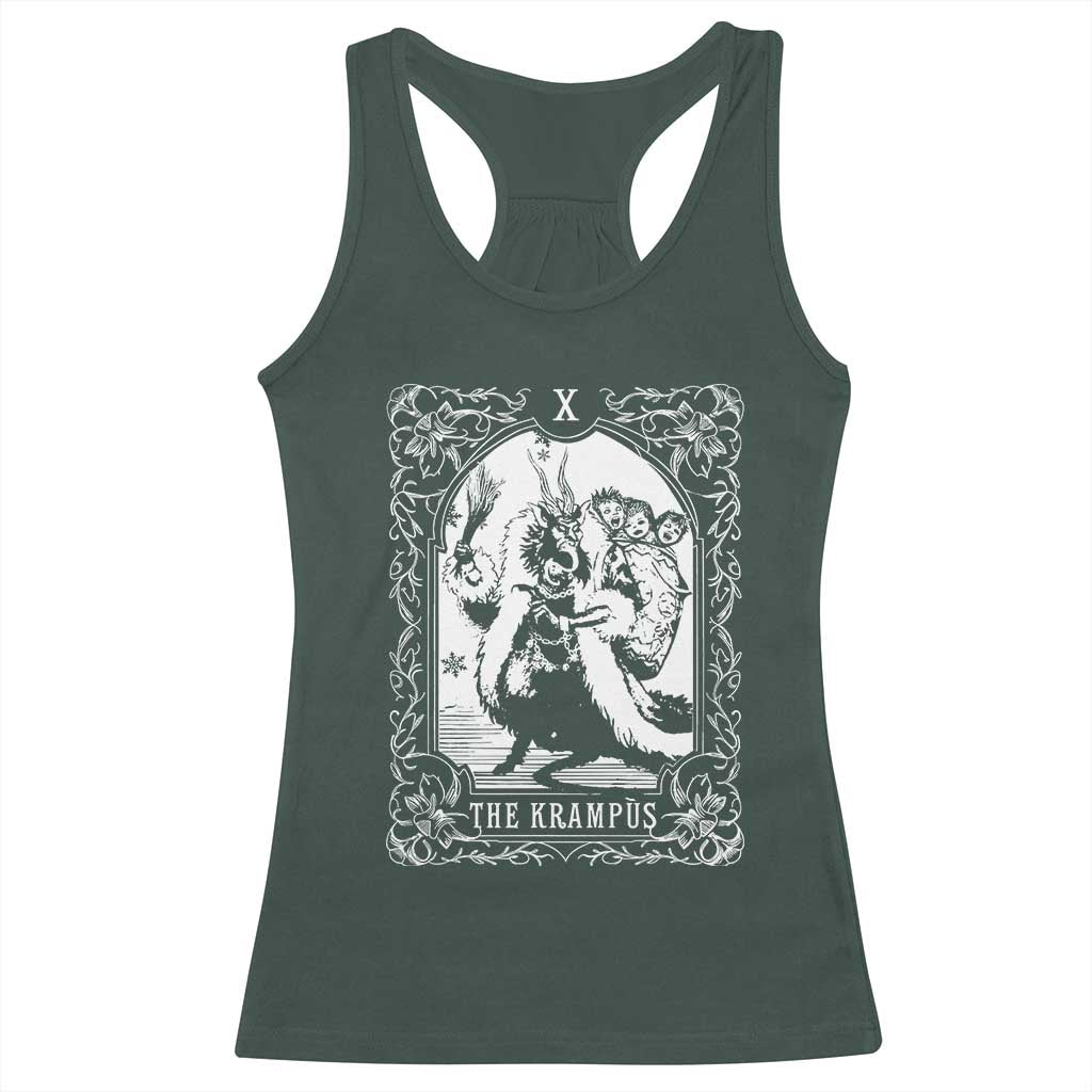 Christmas Krampus Racerback Tank Top The Krampus Tarot Card Goth Xmas