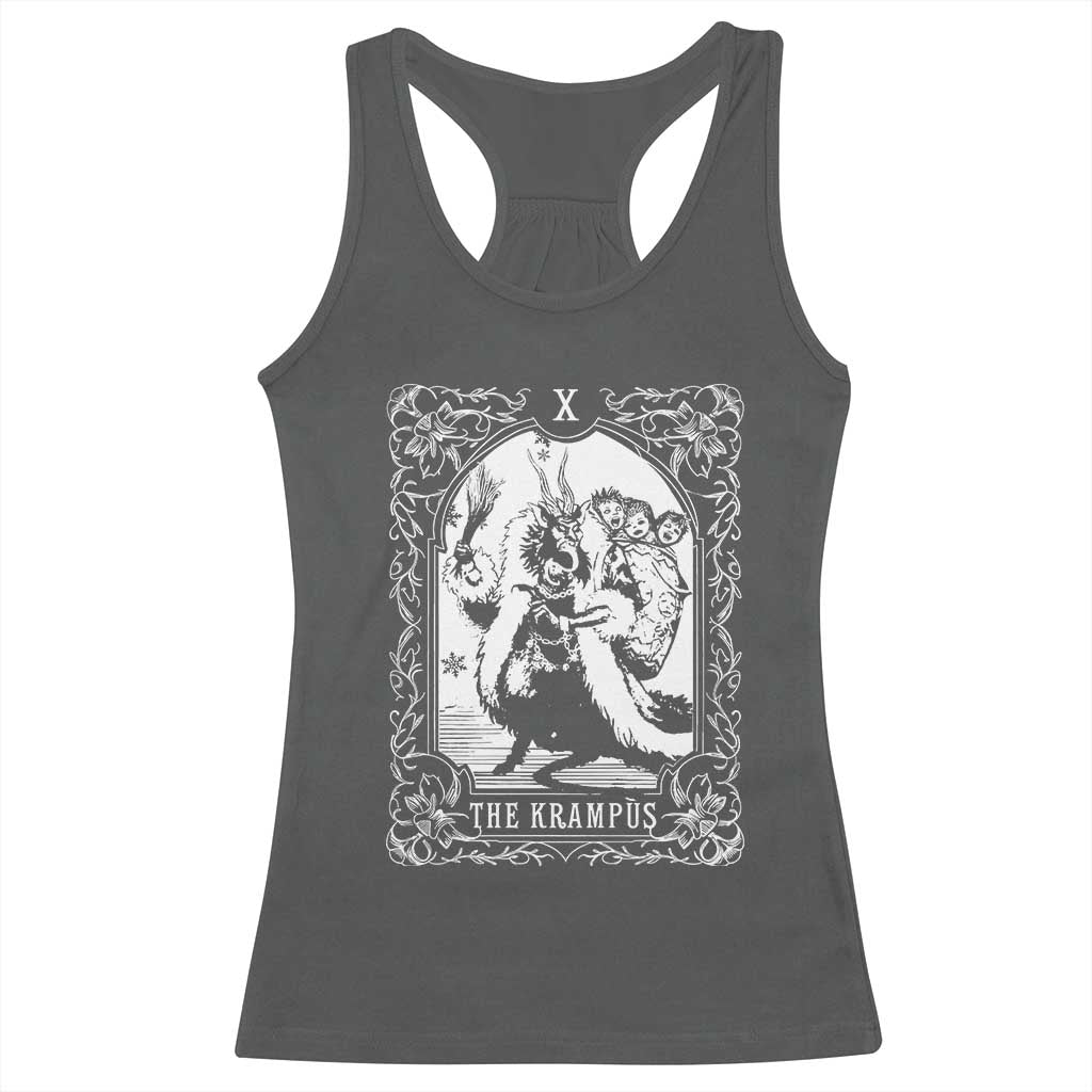 Christmas Krampus Racerback Tank Top The Krampus Tarot Card Goth Xmas