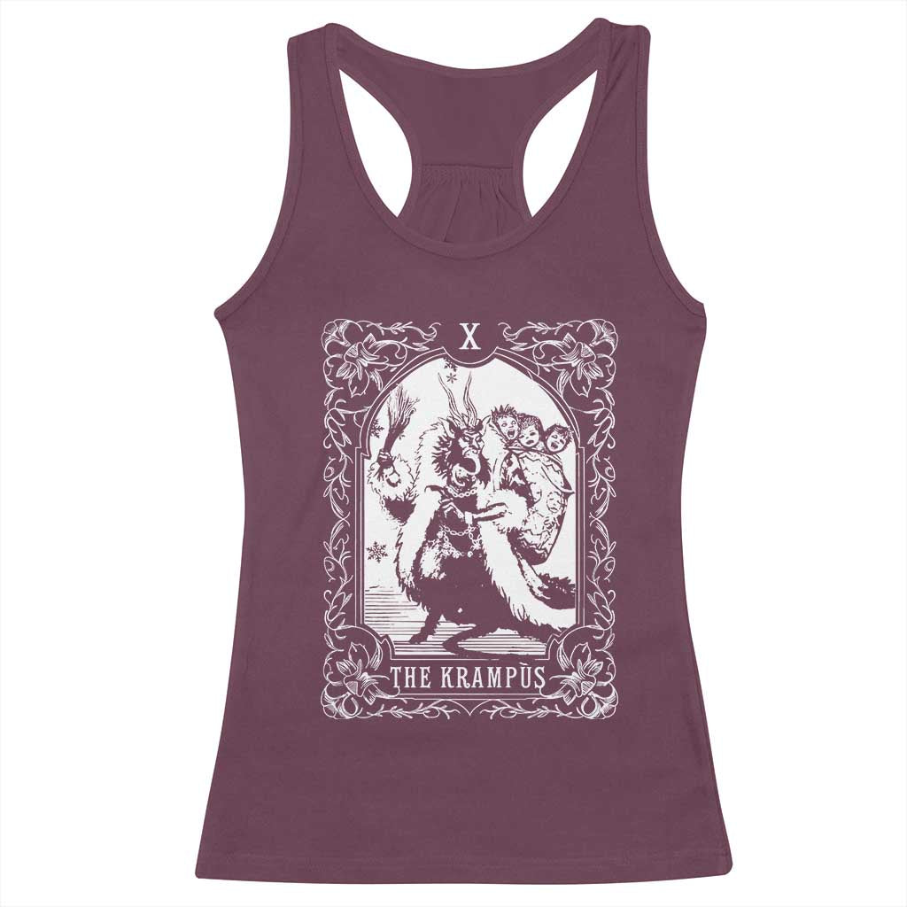 Christmas Krampus Racerback Tank Top The Krampus Tarot Card Goth Xmas