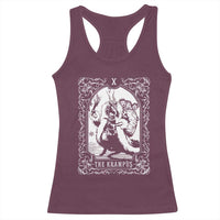 Christmas Krampus Racerback Tank Top The Krampus Tarot Card Goth Xmas