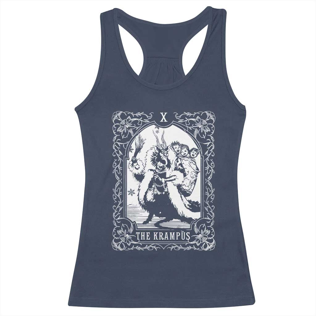 Christmas Krampus Racerback Tank Top The Krampus Tarot Card Goth Xmas