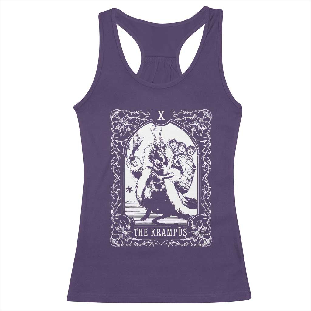 Christmas Krampus Racerback Tank Top The Krampus Tarot Card Goth Xmas