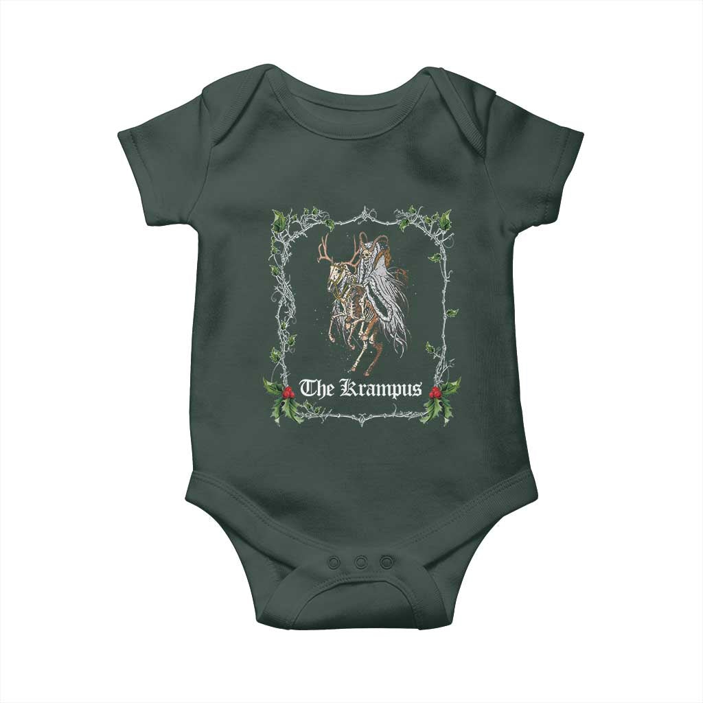 Christmas Krampus Baby Onesie Goth Xmas Krampus Reindeer Skull Ugly Sweater Evil Pajama