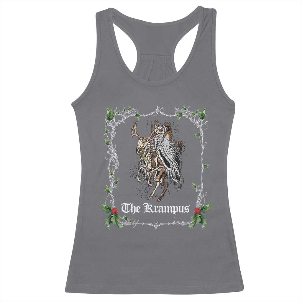 Christmas Krampus Racerback Tank Top Goth Xmas Krampus Reindeer Skull Ugly Sweater Evil Pajama TS10