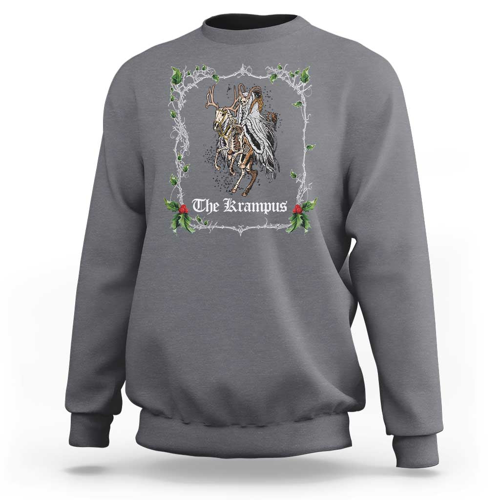 Christmas Krampus Sweatshirt Goth Xmas Krampus Reindeer Skull Ugly Sweater Evil Pajama TS10