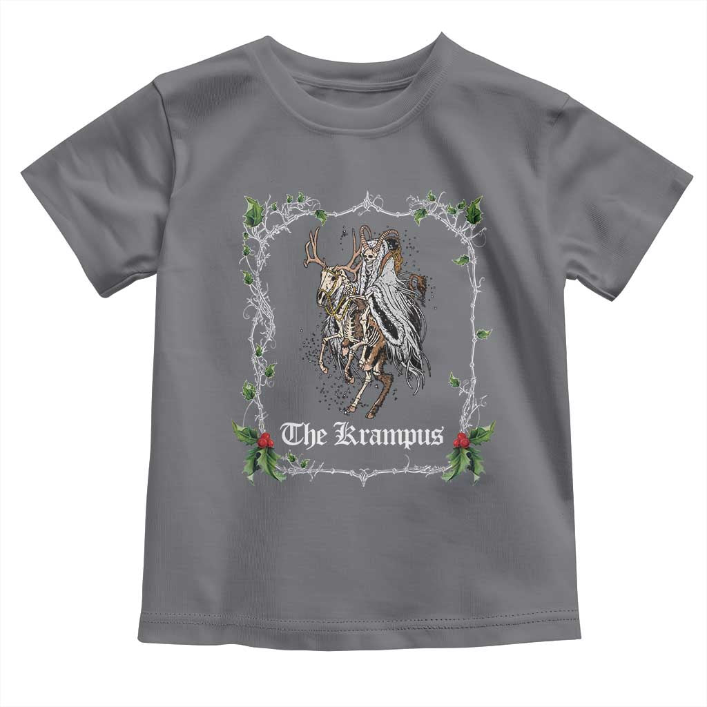 Christmas Krampus Toddler T Shirt Goth Xmas Krampus Reindeer Skull Ugly Sweater Evil Pajama TS10