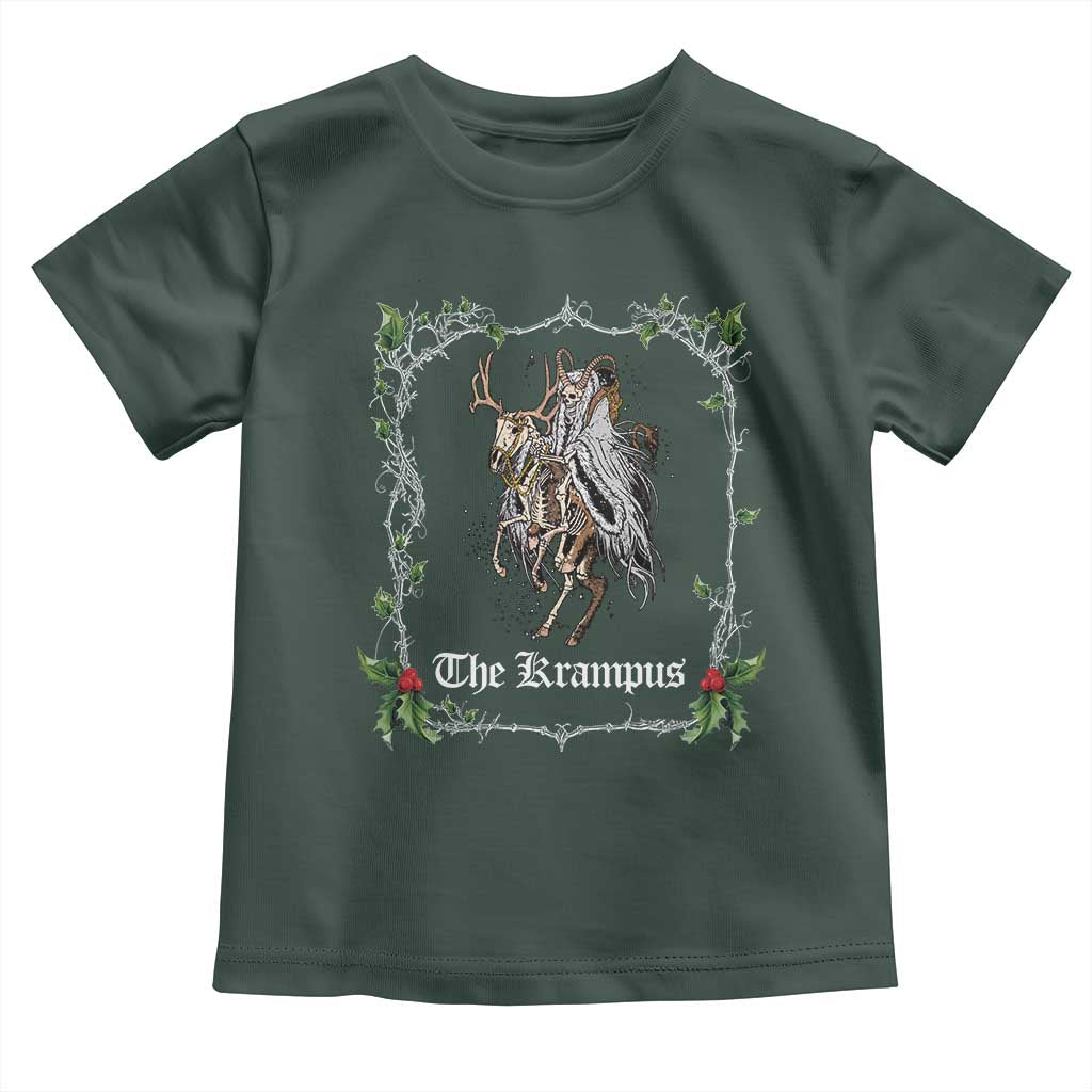 Christmas Krampus Toddler T Shirt Goth Xmas Krampus Reindeer Skull Ugly Sweater Evil Pajama TS10