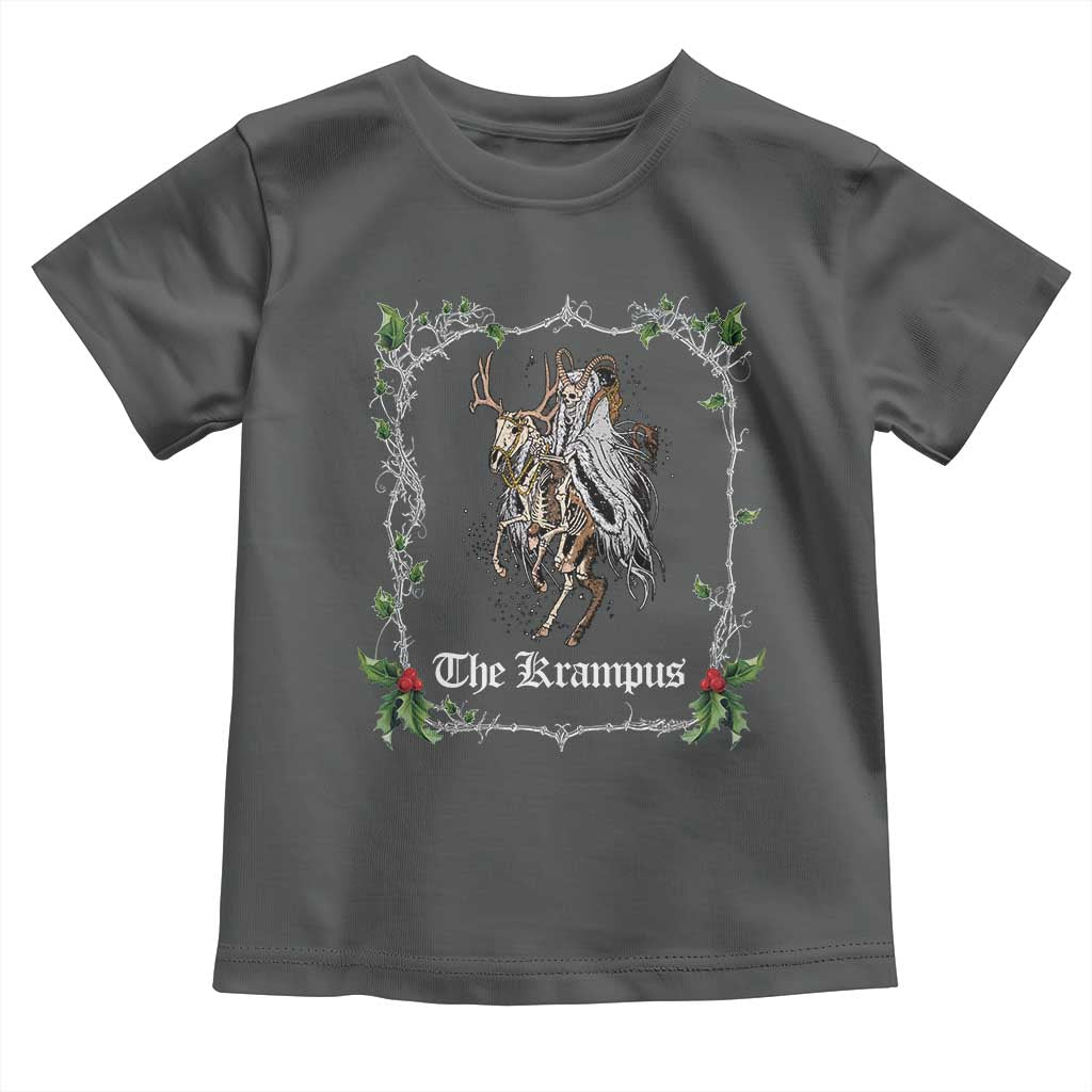 Christmas Krampus Toddler T Shirt Goth Xmas Krampus Reindeer Skull Ugly Sweater Evil Pajama TS10