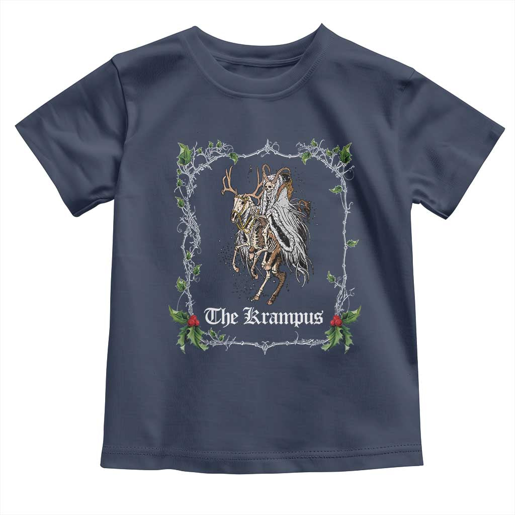 Christmas Krampus Toddler T Shirt Goth Xmas Krampus Reindeer Skull Ugly Sweater Evil Pajama TS10