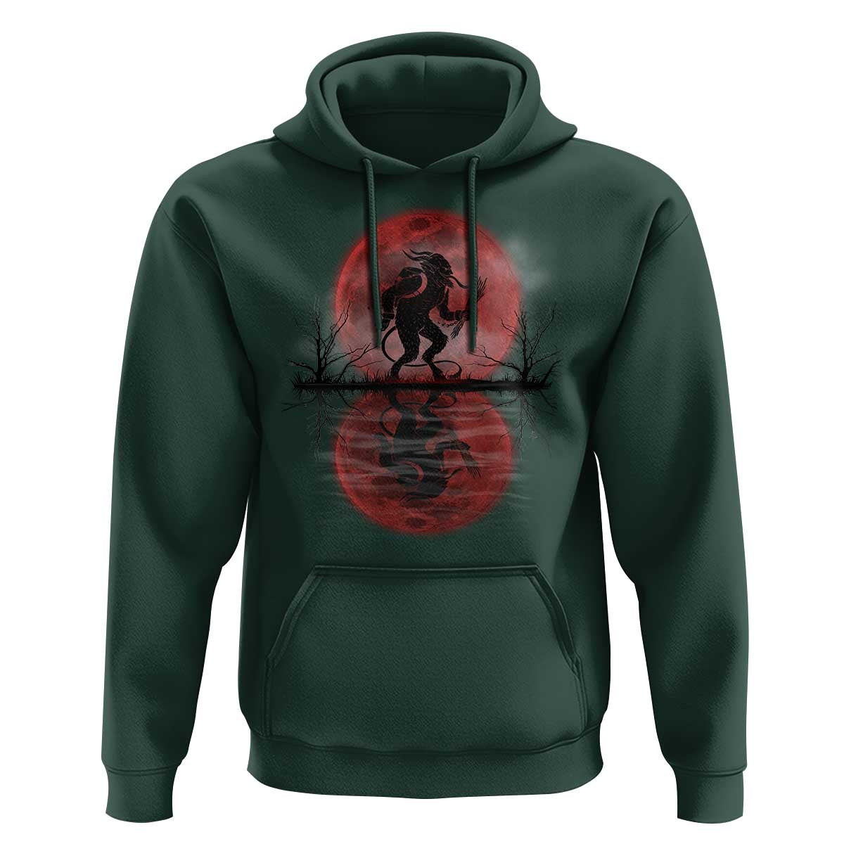 Christmas Krampus Hoodie Scary Horror Goth Xmas Blood Moon Ugly Sweater Evil Pajama