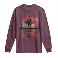 Christmas Krampus Long Sleeve Shirt Scary Horror Goth Xmas Blood Moon Ugly Sweater Evil Pajama