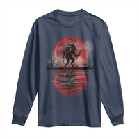 Christmas Krampus Long Sleeve Shirt Scary Horror Goth Xmas Blood Moon Ugly Sweater Evil Pajama