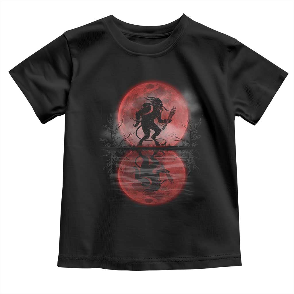 Christmas Krampus Toddler T Shirt Scary Horror Goth Xmas Blood Moon Ugly Sweater Evil Pajama