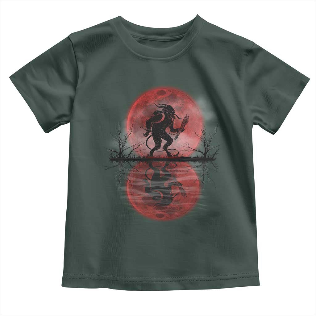 Christmas Krampus Toddler T Shirt Scary Horror Goth Xmas Blood Moon Ugly Sweater Evil Pajama