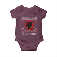 Christmas Krampus Baby Onesie Goth Xmas Gruss Von Krampus Ugly Christmas Sweater Evil Pajama
