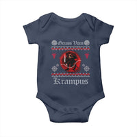 Christmas Krampus Baby Onesie Goth Xmas Gruss Von Krampus Ugly Christmas Sweater Evil Pajama