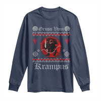 Christmas Krampus Long Sleeve Shirt Goth Xmas Gruss Von Krampus Ugly Christmas Sweater Evil Pajama