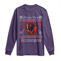 Christmas Krampus Long Sleeve Shirt Goth Xmas Gruss Von Krampus Ugly Christmas Sweater Evil Pajama