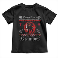 Christmas Krampus Toddler T Shirt Goth Xmas Gruss Von Krampus Ugly Christmas Sweater Evil Pajama