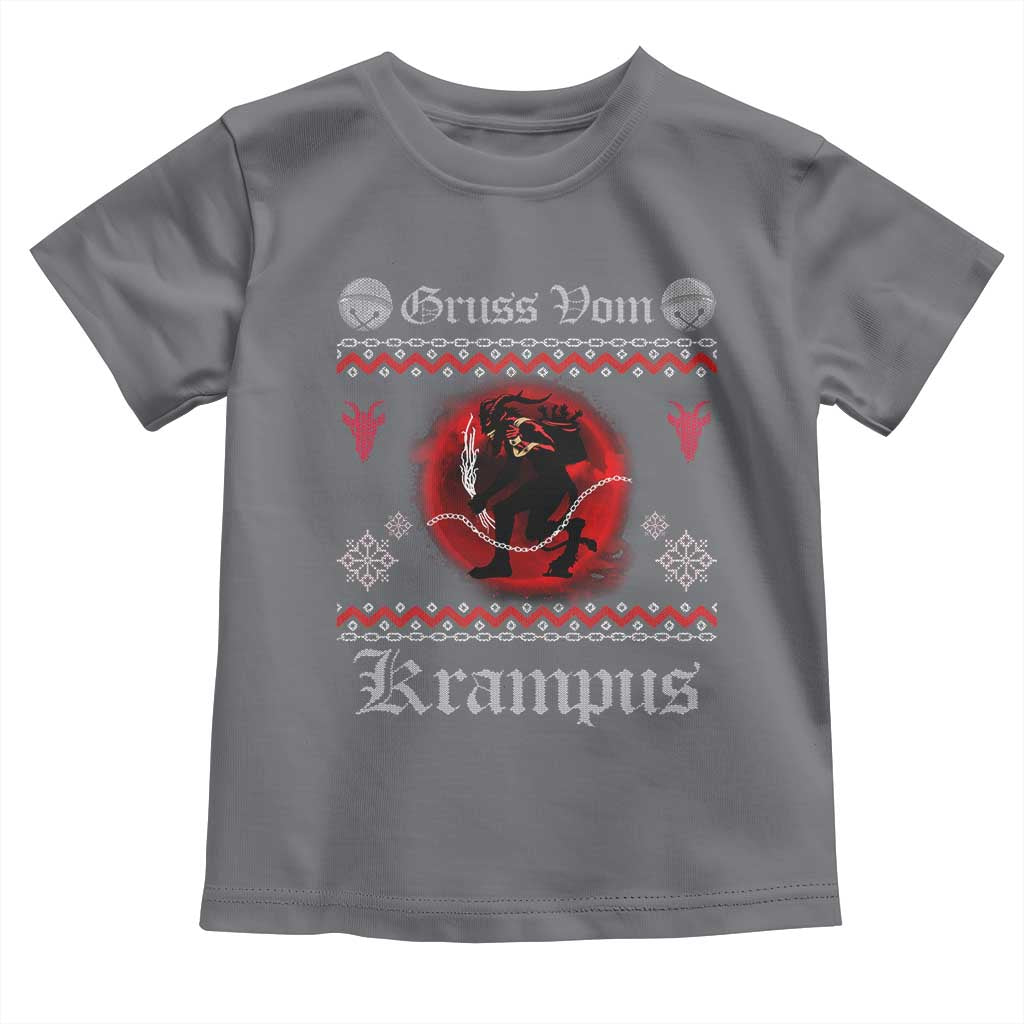 Christmas Krampus Toddler T Shirt Goth Xmas Gruss Von Krampus Ugly Christmas Sweater Evil Pajama